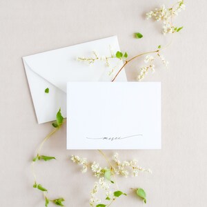 Elegant Wedding Thank You Cards, Thank You Cards Wedding, Modern Wedding Shower Thank You Card, Set of 10 image 8