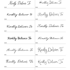 a set of calligraphys with different types of writing