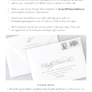 Classic Wedding Invitation Set, Elegant Wedding Invitations, Blue Wedding Invitation Cards with Monogram | MARIELLE image 11
