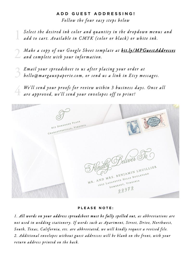 Classic Wedding Invitation Set, Elegant Wedding Invitations, Blue Wedding Invitation Cards with Monogram | MARIELLE image 11