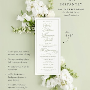 The image is a wedding invitation card featuring a floral background and elegant text.