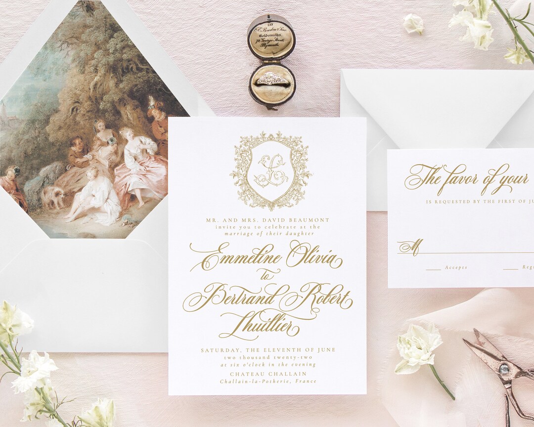 EMMELINE Luxury Wedding Invitation Suite, Elegant Wedding Invitations,  Romantic Wedding Invitation Set -  Canada