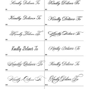 a large set of calligraphy font and numbers