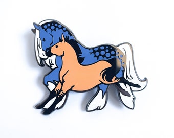 Wild Type horse hard enamel pin