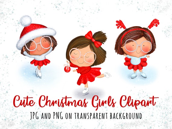 Christmas Outfits Baby Girls Clipart. Christmas Sweater clipart. PNG for Kids Christmas.