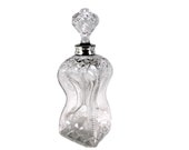 Beautiful crystal decanter Baccarat St. Louis and sterling silver hand cut and blown vintage France.