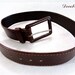 Ceinture Vintage En Cuir Vert SEBAGO - Taille 95, 3 Cm De Large, Style BCBG Unisexe