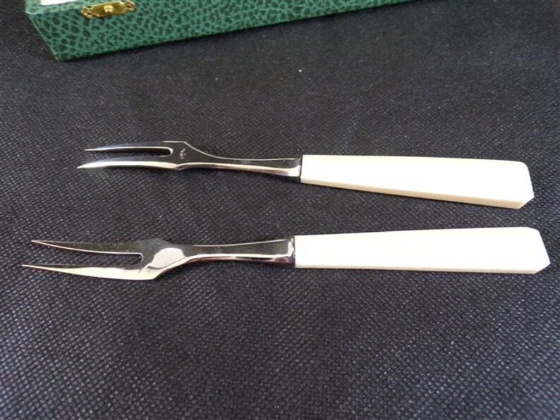 Vintage Box of Cake Forks in Stainless Steel Handle Bakelite Etsy