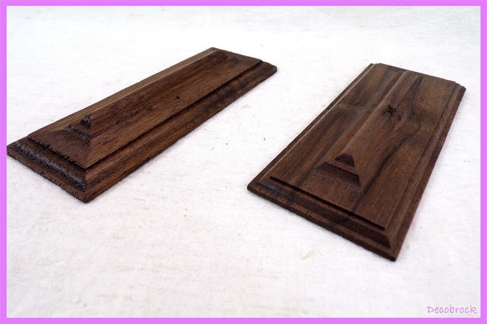 Paire de Plaques Décoratives Anciennes en Bois Décoration Ancienne Vintage France Vintagefr