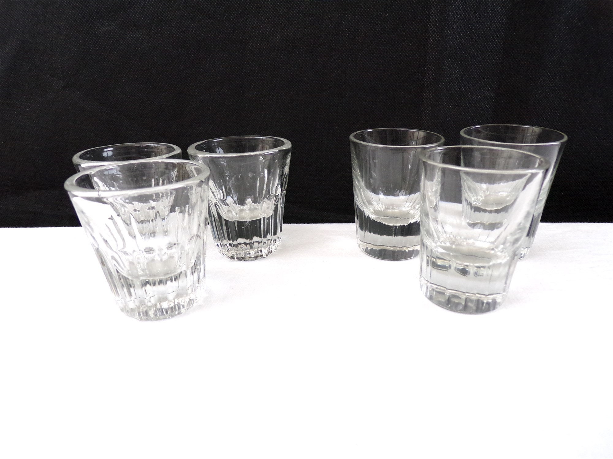Lot de 6 Verres à Liqueur Bistrot Anciens, Table Fête, Vintage France, Idée Cadeau Fête Des Mères ou