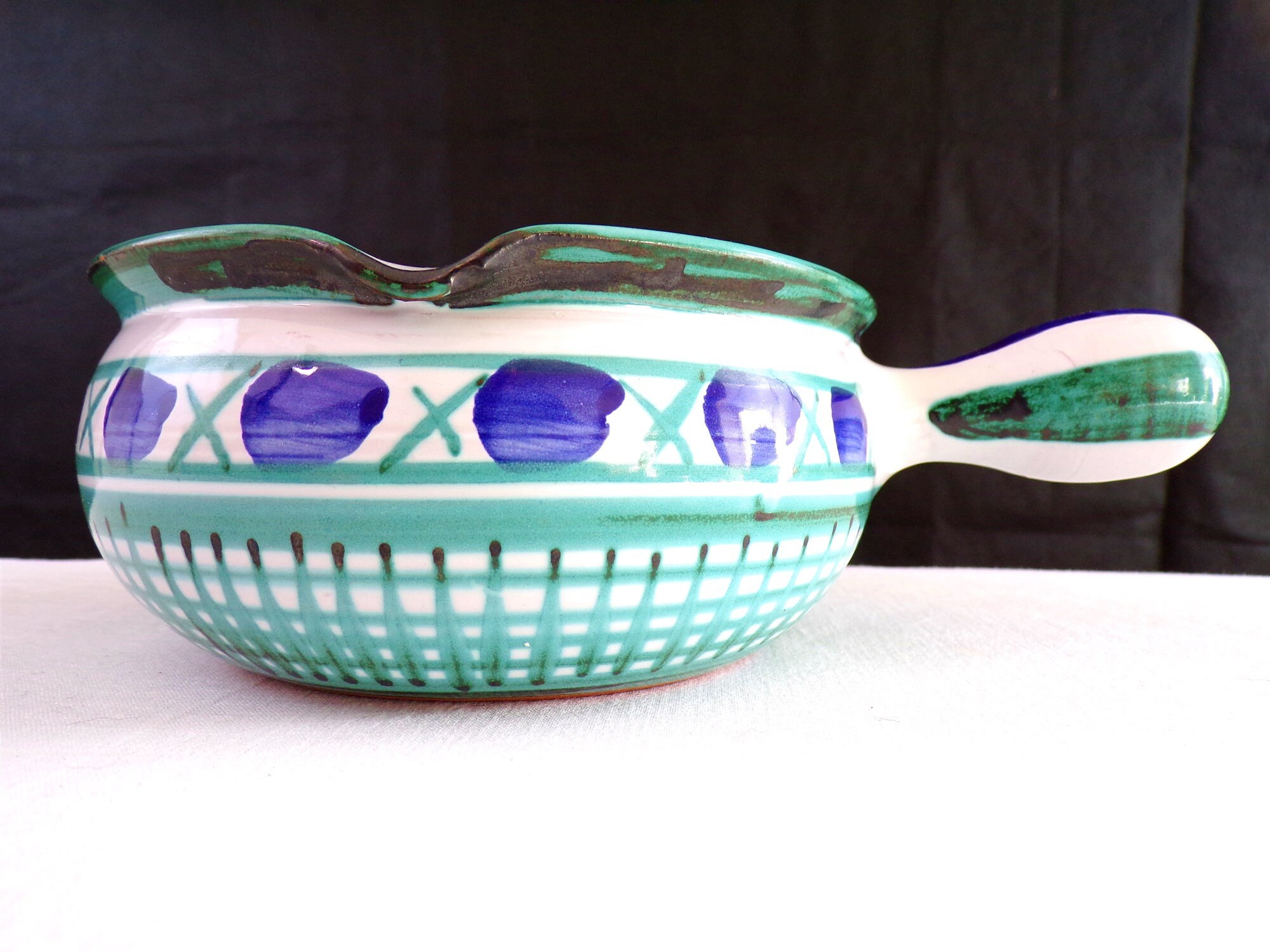 Poêlon Vintage Des Années 50 Robert Picault Vallauris Design Grand Céramiste