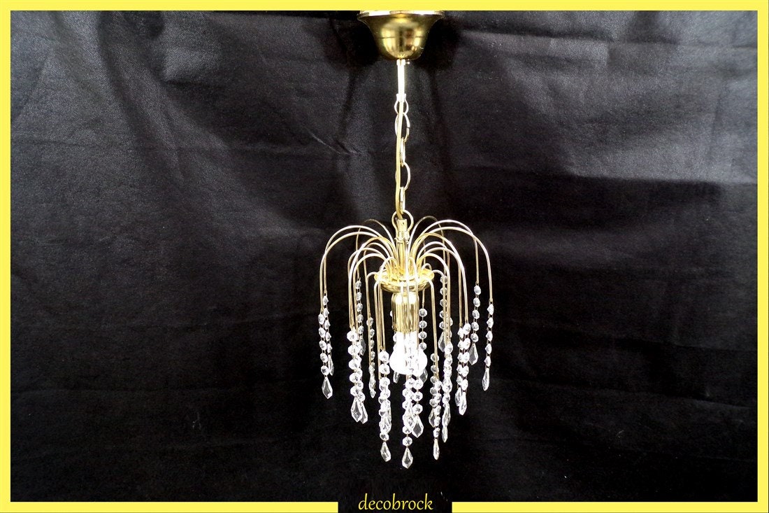 Suspension Vintage à Pampilles Shabby Chic Lustre Déco France Vintagefr