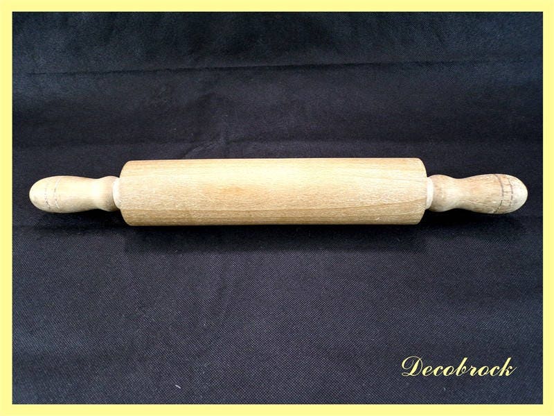 Rouleau à Patisserie en Bois Massif Vintage Ustensile de Cuisine France Vintagefr