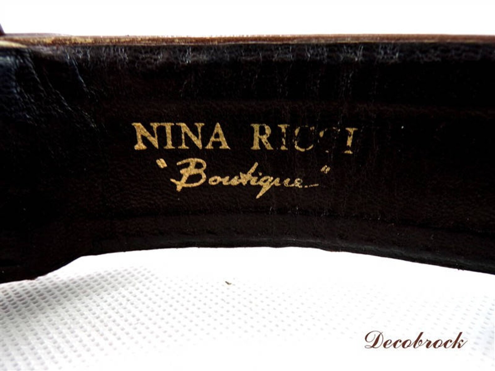 Ceinture Vintage CHIPIE En Cuir Marron - Taille S - Pour Femme