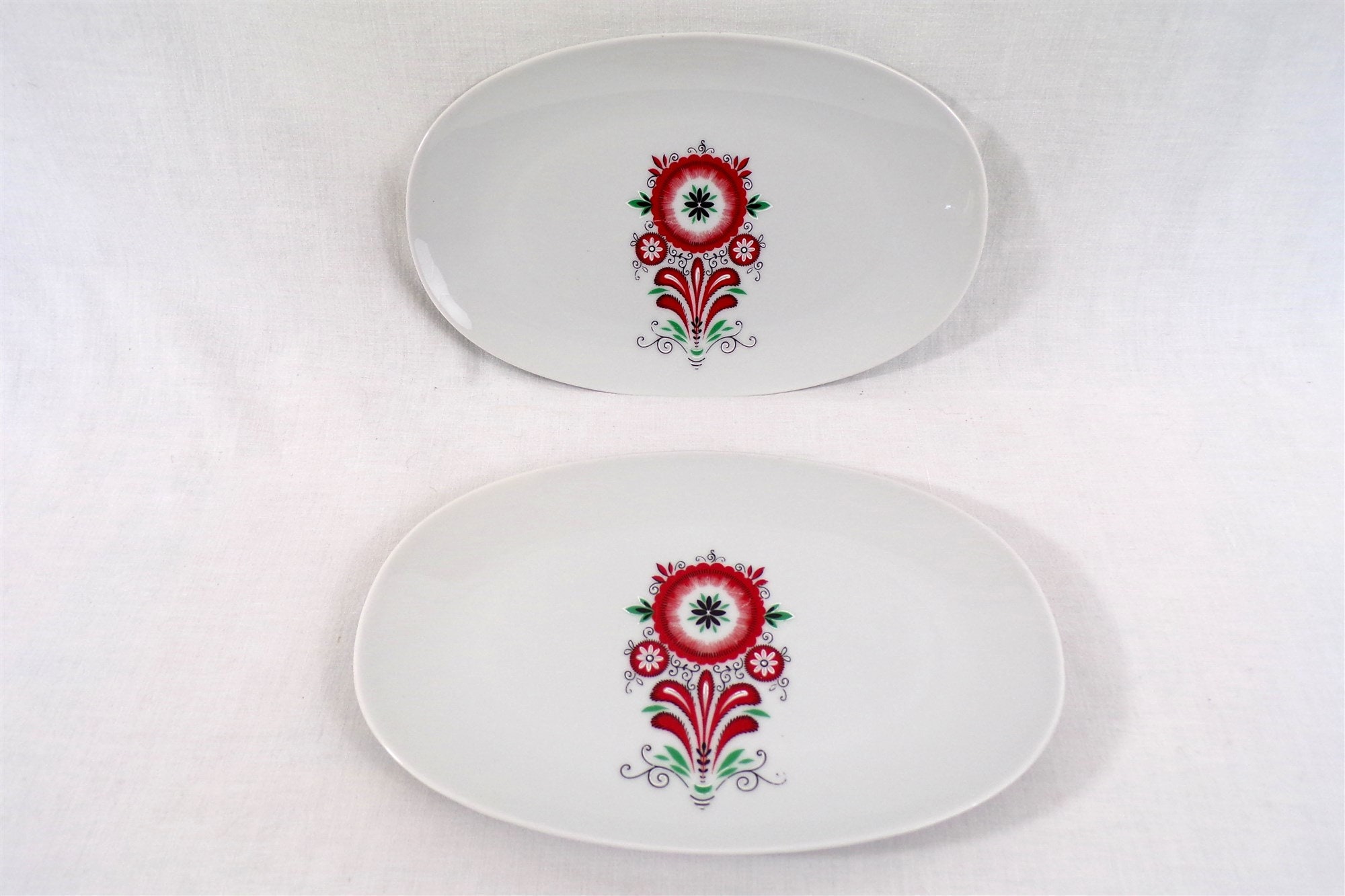 Paire de Raviers Porcelaine Bavière Schirnding, Cuisine Vintage, Retro