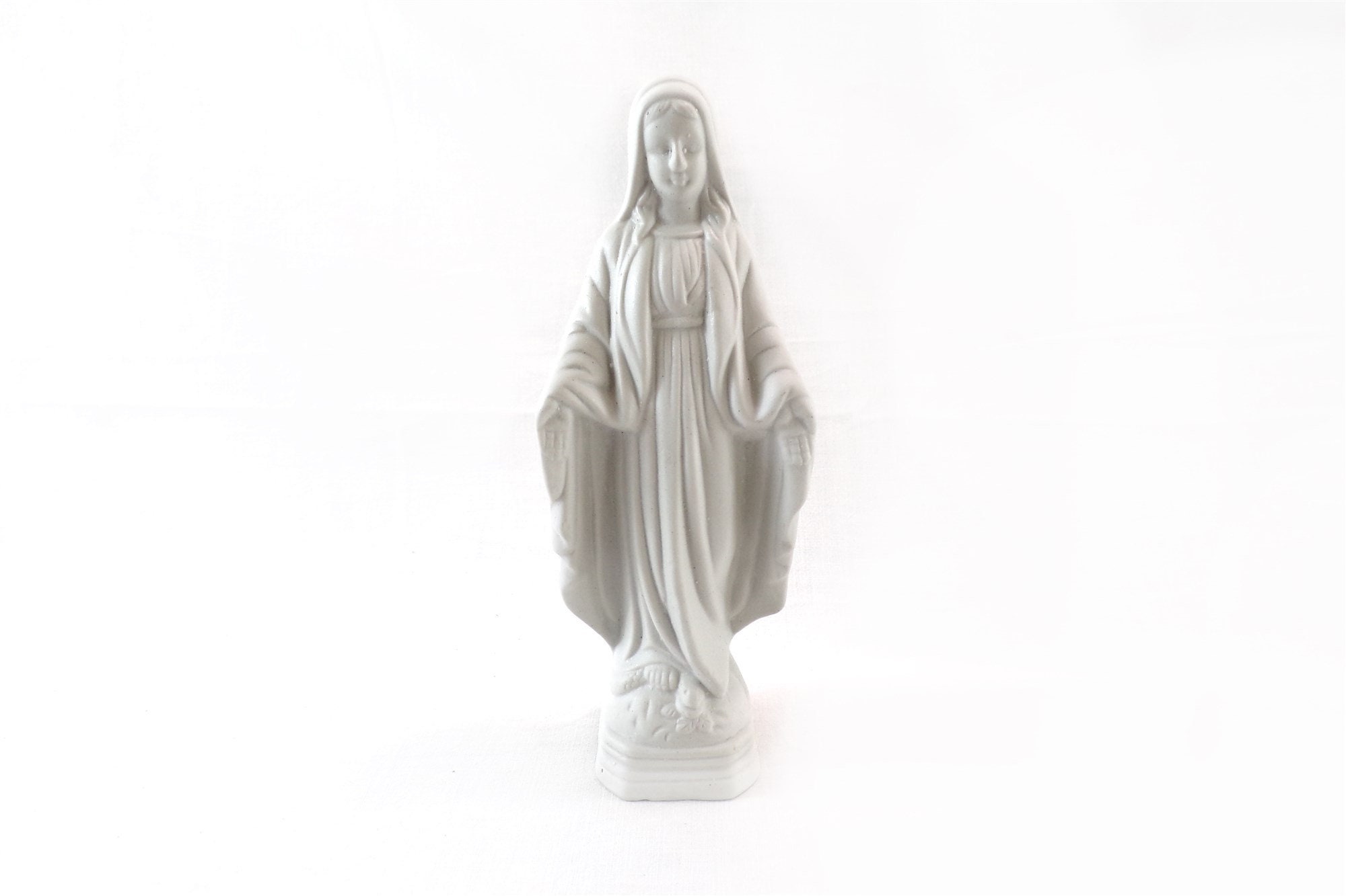 statuette de Vierge Marie en Biscuit Objet Religieux, Décoration Religieuse Catholique, Vintage Fran