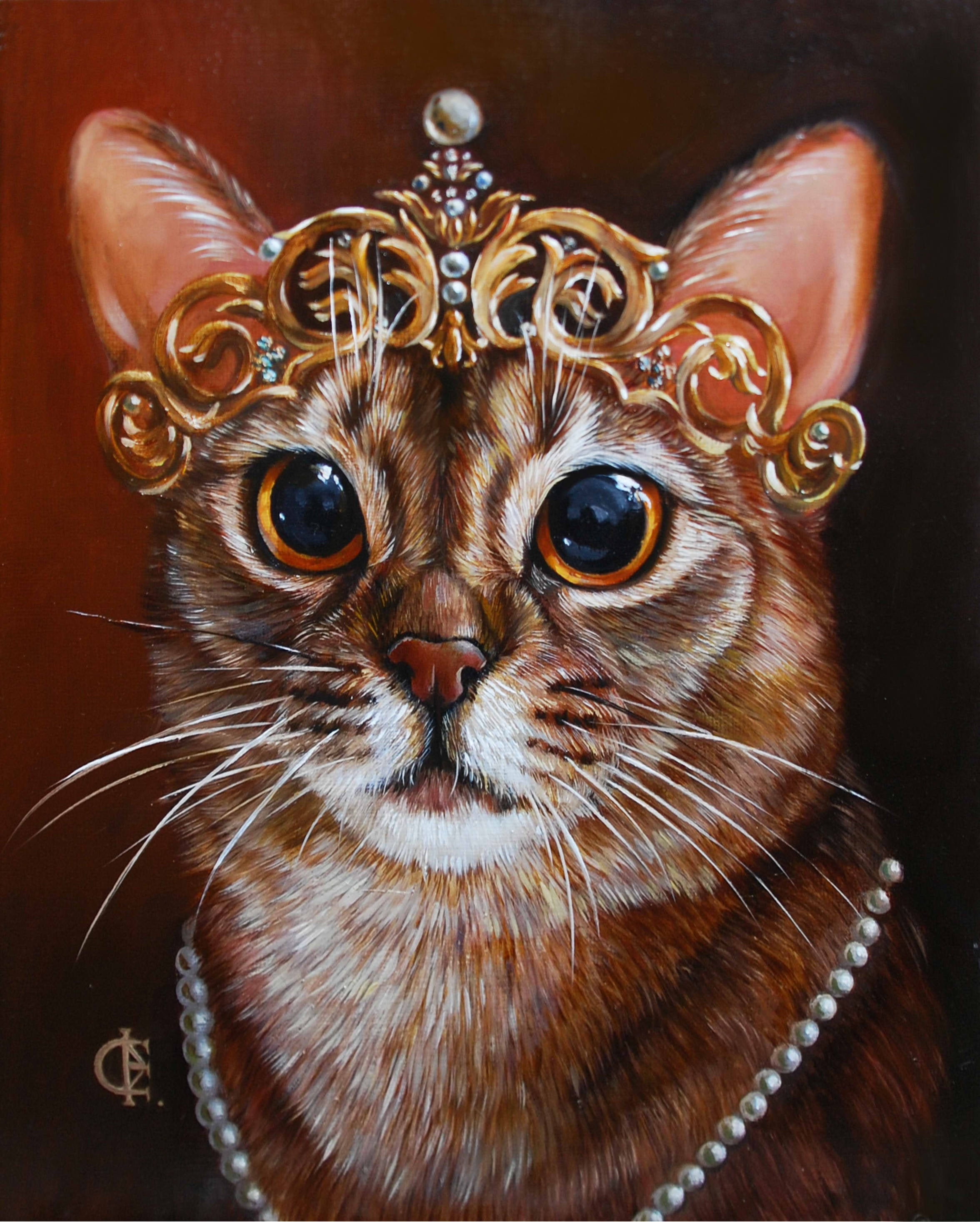 Queen Cat. Printable Poster. Cat Wall Art Etsy