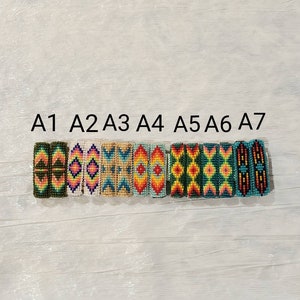 Small Navajo Loom Beaded Ponytail Holders