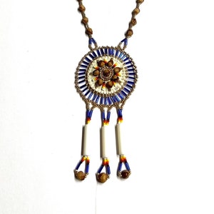 Juniper Berry Seed Medallion Necklace