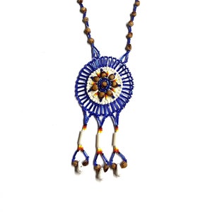 Juniper Berry Seed Medallion Necklace with Shells