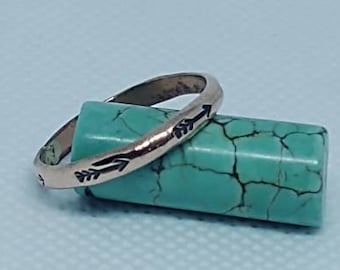Navajo Copper Arrow Symbol Stamped Ring