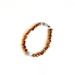 Navajo Juniper Berry Seed Bracelet/Anklet with Blue Lace Agate