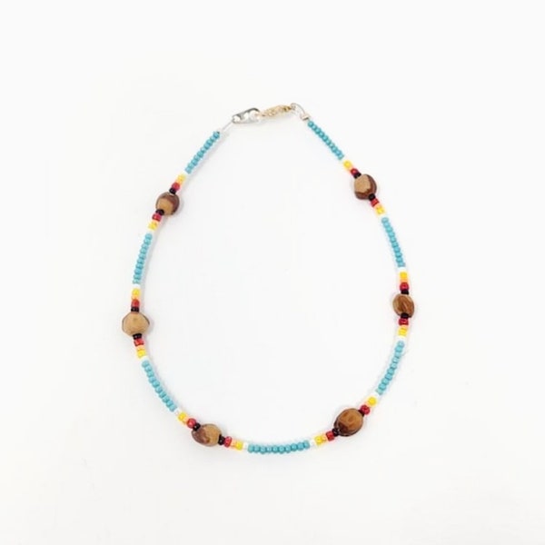 Juniper Berry Seed Bracelet/Anklet with Fire Colors More Colors and Sizes to Choose From
