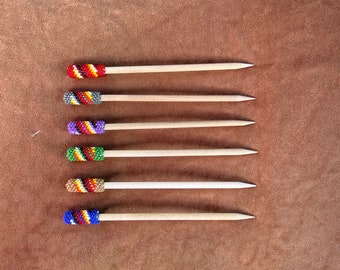 Beaded Hair Bun Sticks Sold Individually
