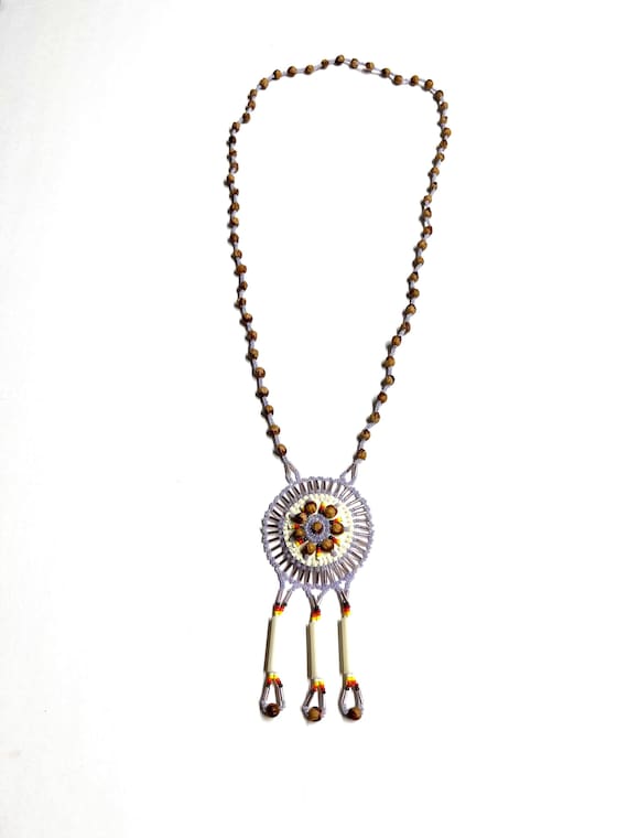 Juniper Berry Seed Medallion Necklace UK