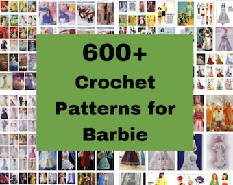 600+ Barbie Doll haakpatronen, Instant digitale download, pdf, 11 inch pop, Curvy, MTM, Origineel, Ken & Skipper, modern/vintage
