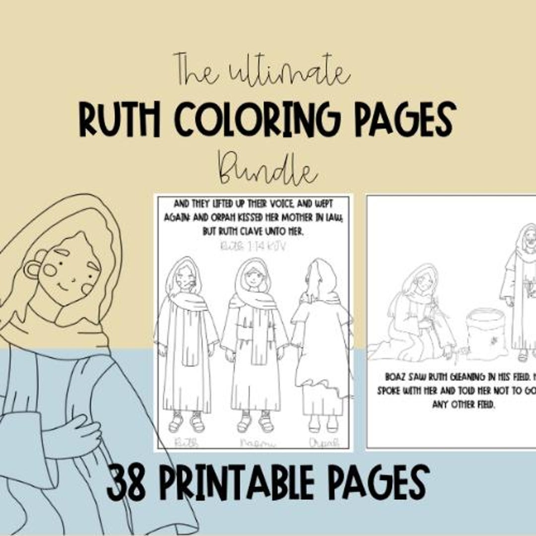 Story of Ruth Kids Coloring Pages - Etsy