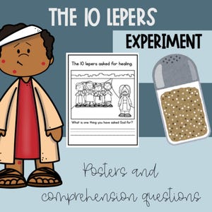 The 10 Lepers black and white Posters and comprehension questions