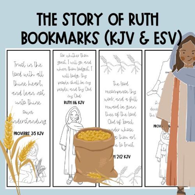 Story of Ruth Activity Bundle, Sunday School Printables, Bookmarks ...