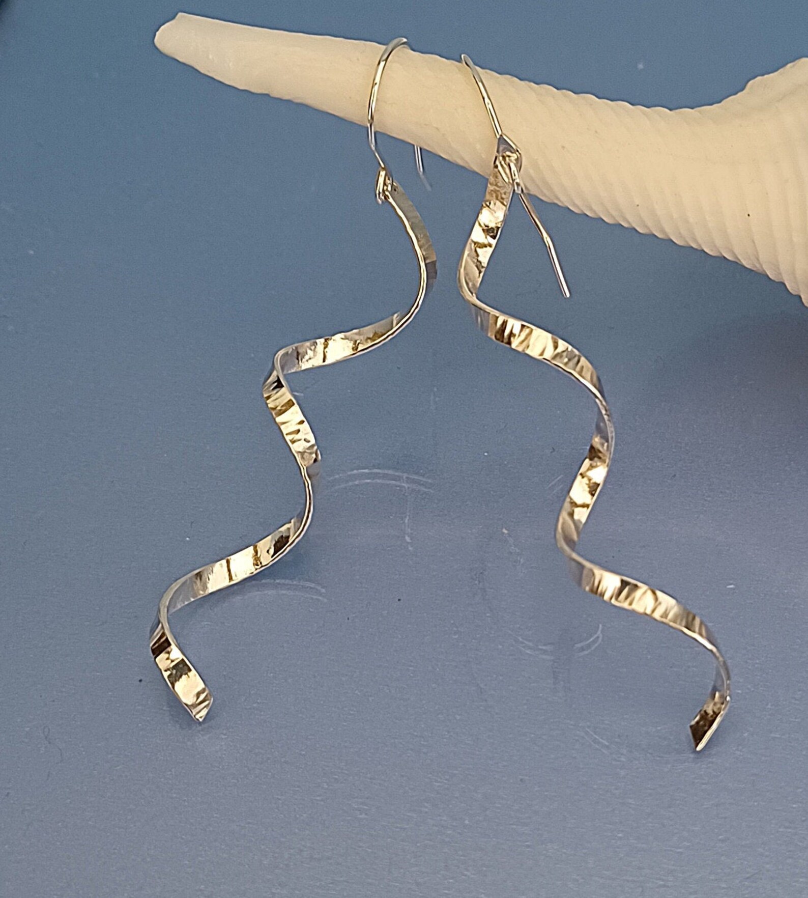 Silver Corkscrew Earrings Handmade Spiral Earrings Twisted Etsy UK
