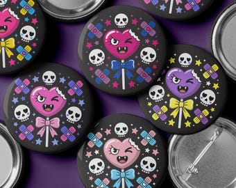 Custom Pride Flag Lollipop Button: Pin, Keychain, Magnet, Zipper Pull