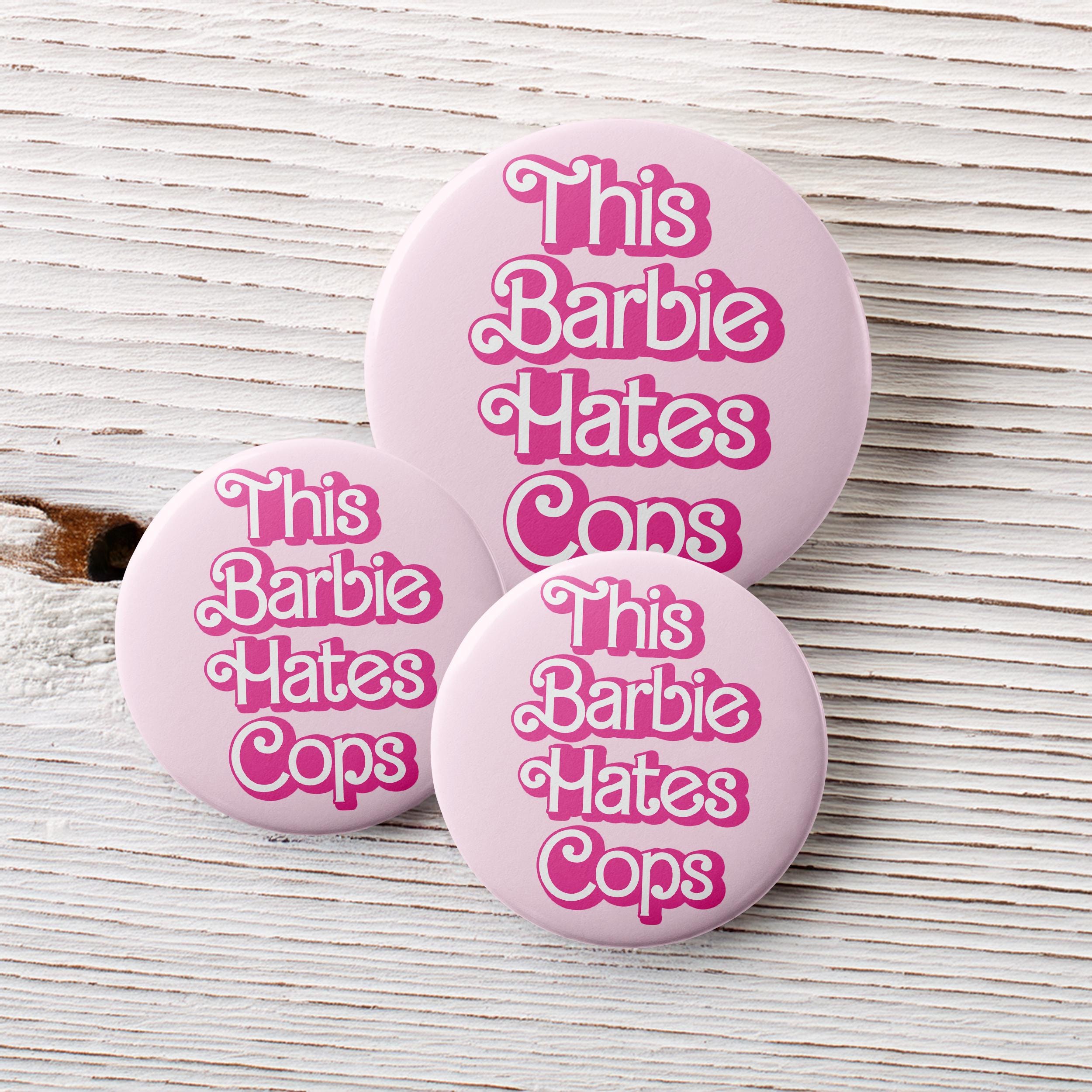 Political Satire Pink Doll ACAB Button - Keychain, Pin, Zipper Pull ...