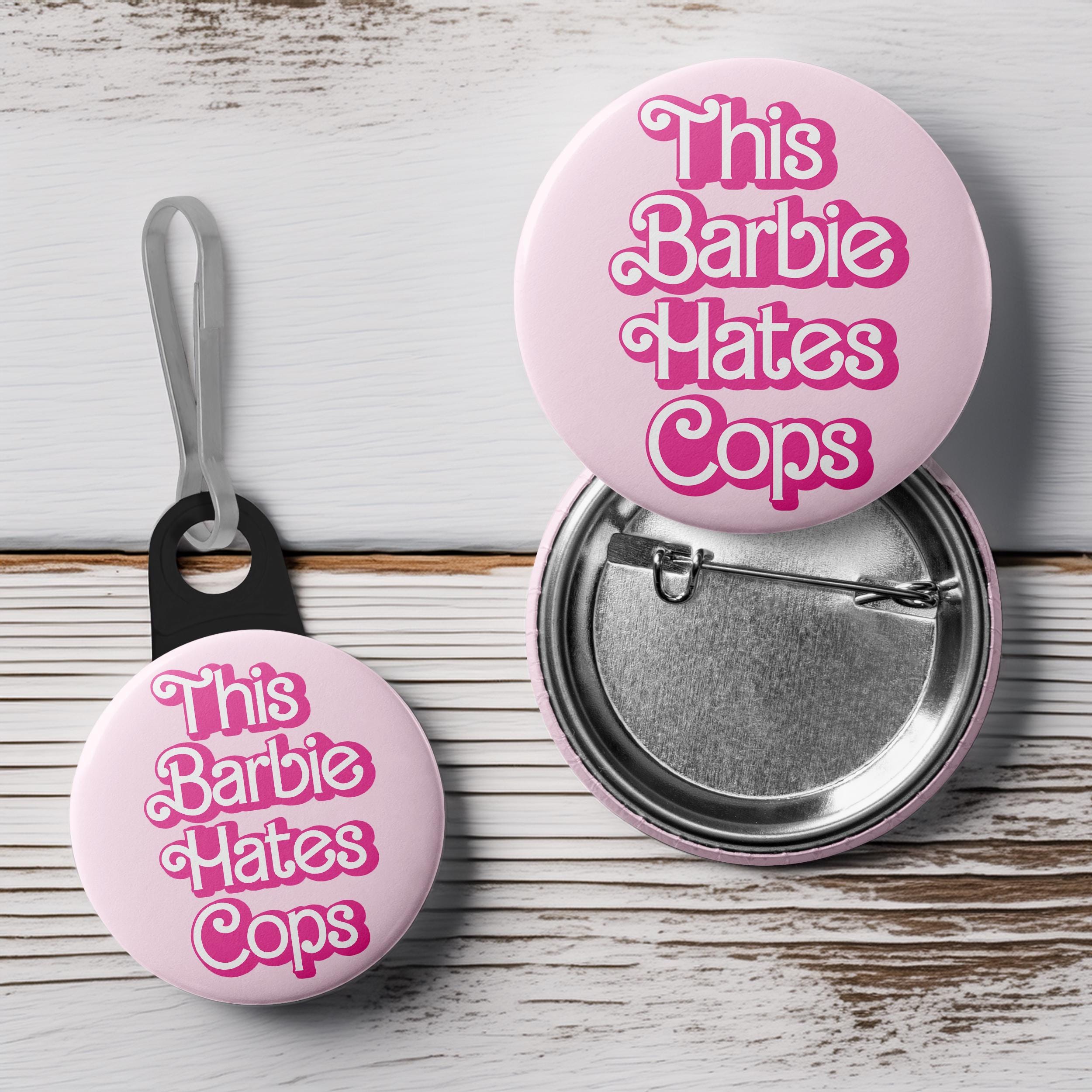 Political Satire Pink Doll ACAB Button - Keychain, Pin, Zipper Pull ...