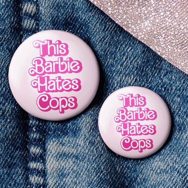 Political Satire Pink Doll ACAB Button - Keychain, Pin, Zipper Pull, Magnet
