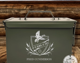 Personalized Ammo Can | Laser Engraved Duck Hunting Gift