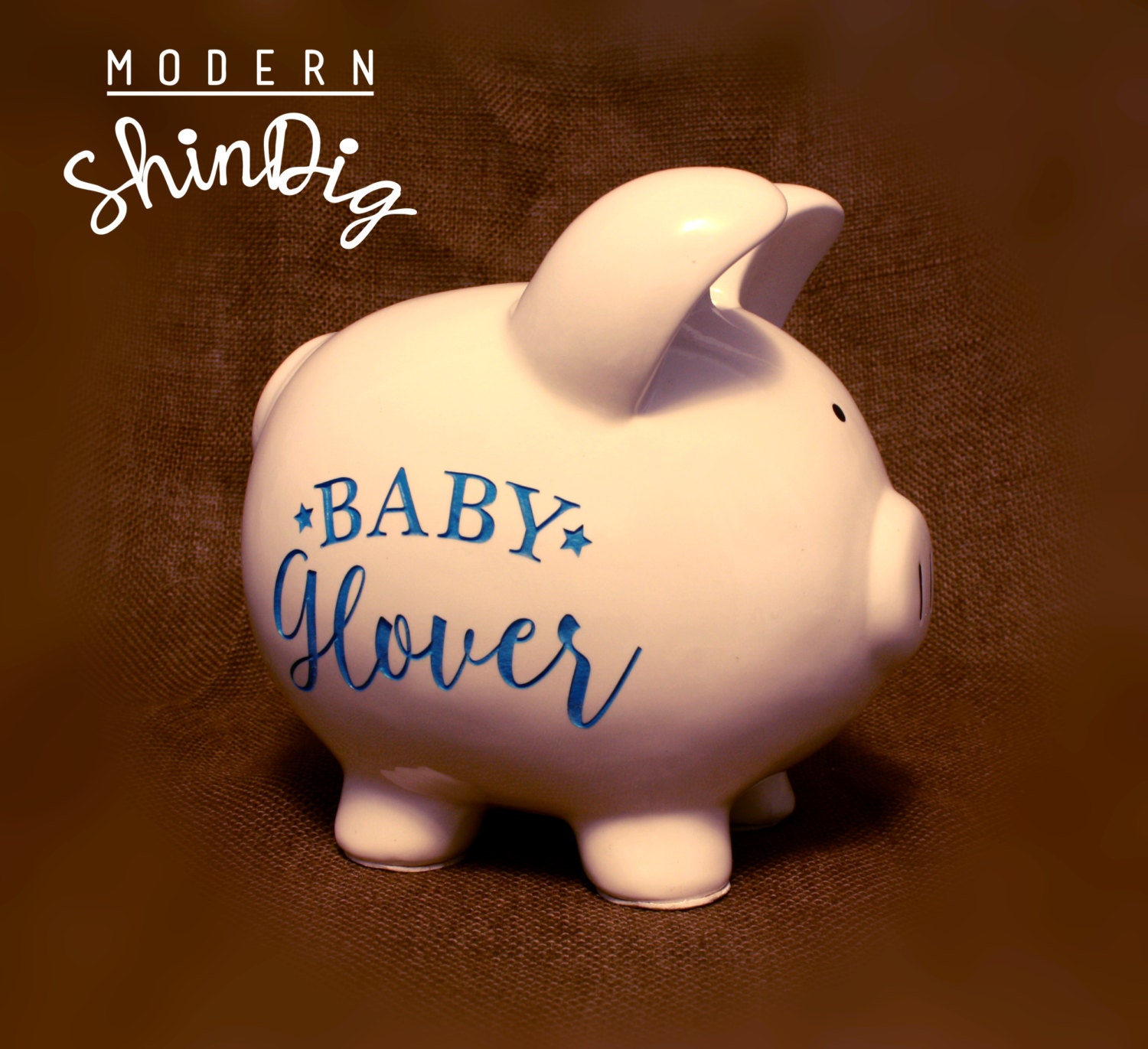 Engraved Piggy Bank Large Ceramic Custom Piggy Bank is | Etsy