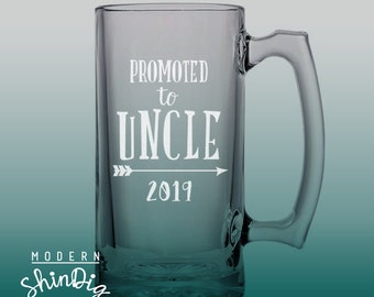 12oz Beer Mug Stein Glass The Best Brothers Get Promoted To Uncle 12oz Beer Mug Stein Glass The Best Brothers Get Promoted To Uncle