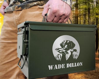 Personalized Duck Hunter Ammo Can | Laser Engraved Gift for Men