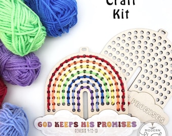 Rainbow Yarn Craft Kit – God's Promise Montessori Activity