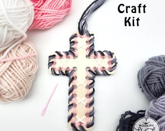 Easter Cross Yarn Craft Kit – Montessori Wood Weaving Project