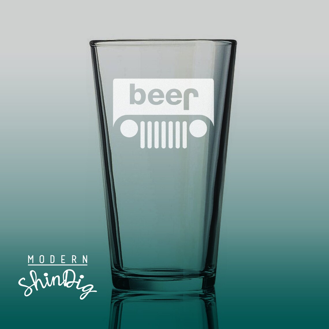 Jeep Beer Glass 16oz Beer Glass Gift for Him Funny Beer Etsy