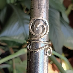 0 Women&#39;s German Silver Big Thumb Ring, Hand Hammered Silver Ring, Hand Made Silver Ring, Women&#39;s Rings,Fits Size 8-9