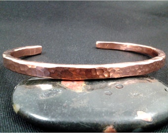 Heavy Gauge Copper Bracelet, Hand Hammered Bracelet, Textured Copper Bracelet, Hammered Copper Bracelet, Unisex Bracelet, Arthritis Bracelet