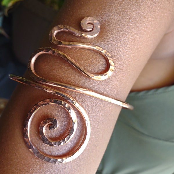 Armlet, Upper Arm Cuff, Copper Arm Bracelet, Arm Band