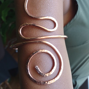Armlet, Upper Arm Cuff, Copper Arm Bracelet, Arm Band