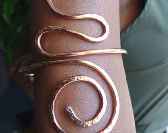 Armlet, Upper Arm Cuff, Copper Arm Bracelet, Arm Band